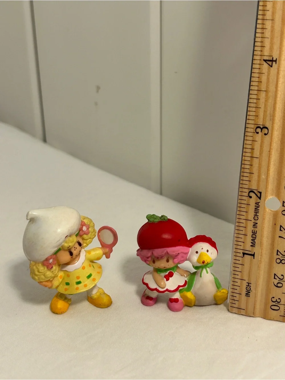 Vintage 1980s Strawberry Shortcake miniatures Lemon Meringue Cherry Cuddler SET